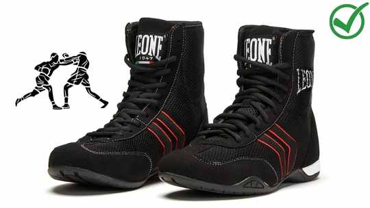 Leone 1947 botas de boxeo negro